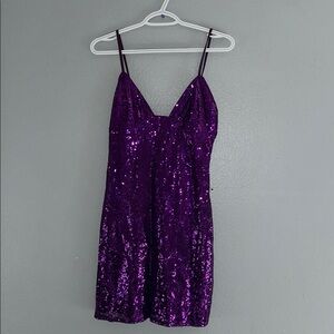 Purple Sequin Dress